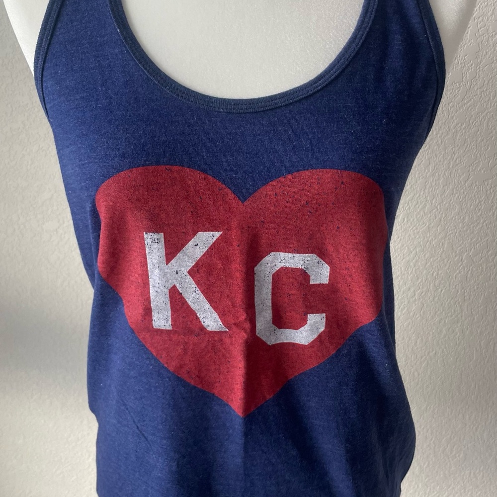 KC Heart Women's Blue Tank Top